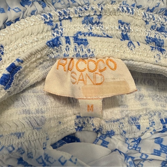 Rococo Sand LEAS CUTOUT Blue and White Mini Dress - Picture 4 of 7